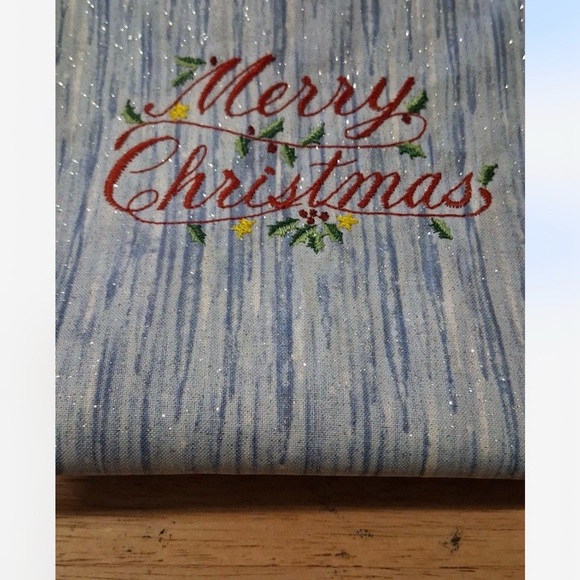 Custom Embroidered One of a Kind Christmas Sash for Wreath, Topiary, Door, etc. - Picture 6 of 7